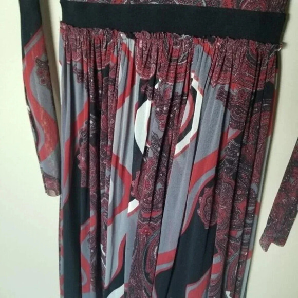 Jean Paul Gaultier Rare Vintage Soleil Mesh Paisley Midi Dress M - Picture 14 of 14